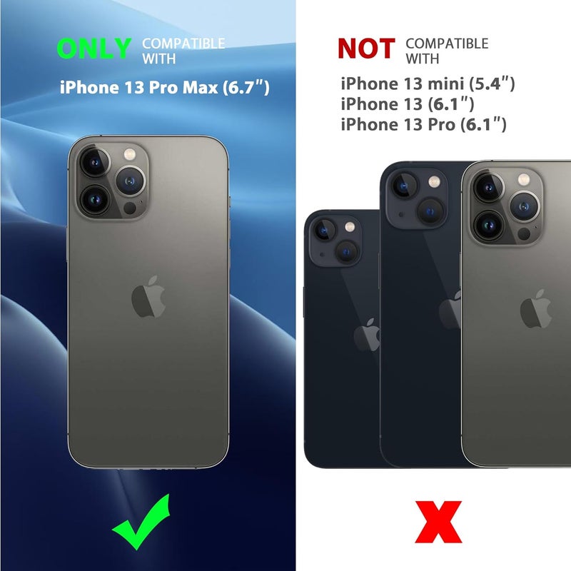 CACOE Magnetic Case for iPhone 13 Pro Max 6.7 inch-Compatible with MagSafe & Magnetic Car Phone Mount,Anti-Fingerprint TPU Thin Phone Cases Cover Protective Shockproof(Black) - Image 3